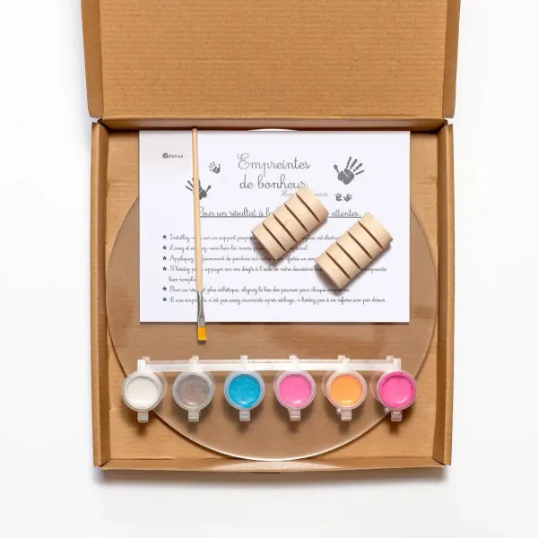 Kit Empreintes de mains pour 4 - Deux Supports Ronds – view 8