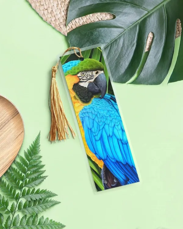 Marque-page perroquet dans la jungle tropicale