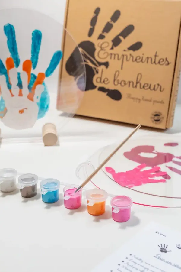 Kit Empreintes de mains pour 4 - Deux Supports Ronds – view 5