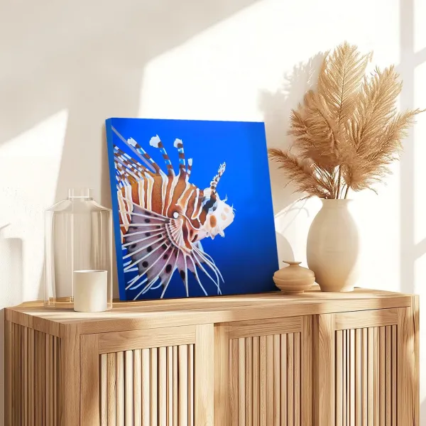 Tableau poisson exotique racasse volante – peinture récif corallien "Liberté" – vue 8