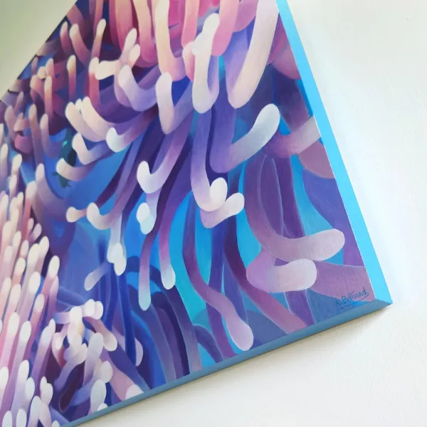 Tableau anémones de mer - peinture océan tropical "Vision sous-marine" – view 5