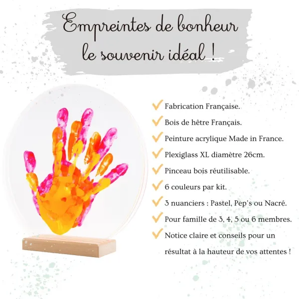 Kit Empreintes de mains pour 3 - Support Rectangulaire – view 8