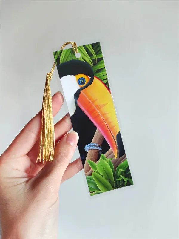 Marque-page toucan dans la jungle tropicale – view 3