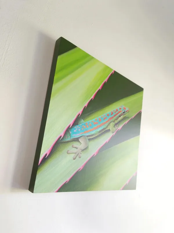 Tableau gecko de l’île Maurice - peinture animal tropical "Maurice" – vue 5