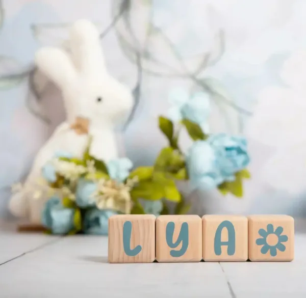4 Cubes en Bois de 5cm x 5cm + 55 Stickers gris – view 4