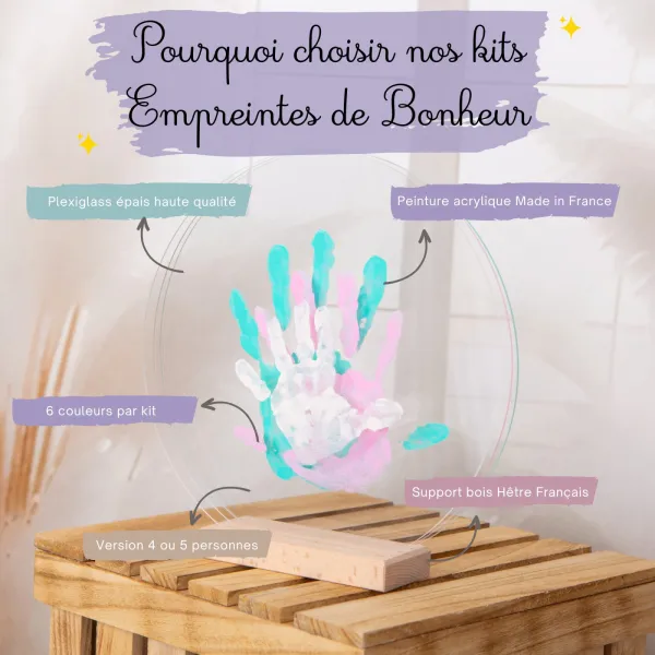 Kit Empreintes de mains pour 3 - Support Rectangulaire – view 6