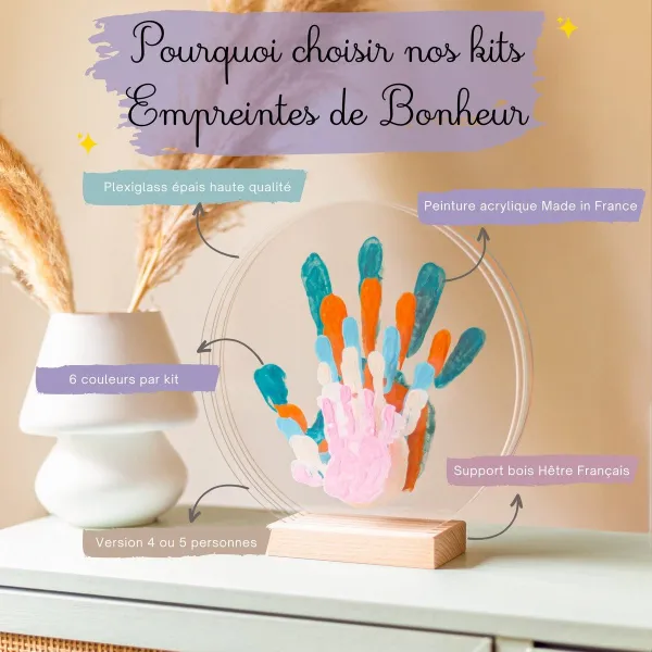 Kit Empreintes de mains pour 5 – Support Rectangulaire – view 8