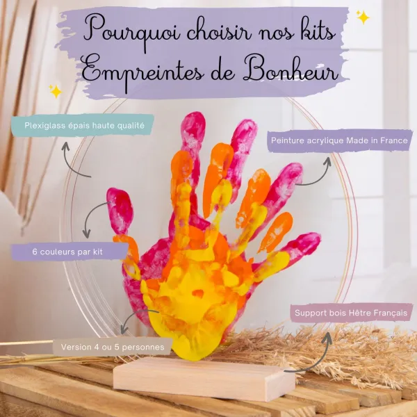 Kit Empreintes de mains pour 3 - Support Rectangulaire – view 5