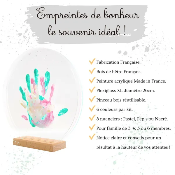 Kit Empreintes de mains pour 3 - Support Rectangulaire – view 7